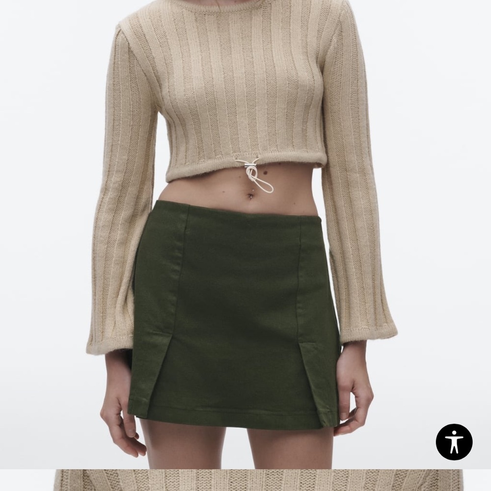 Zara Women skirt SKORT WITH SLITS